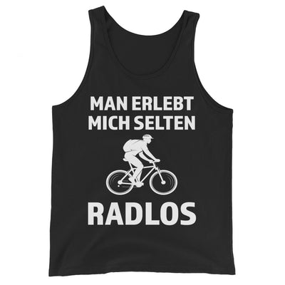 Man erlebt mich selten radlos - Herren Tanktop fahrrad mountainbike Schwarz