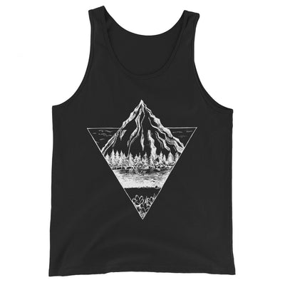 Berg - Geometrisch - Herren Tanktop berge wandern Schwarz