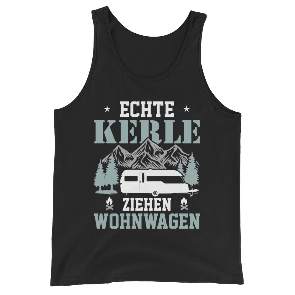 Echte Kerle ziehen Wohnwagen - Herren Tanktop camping Schwarz