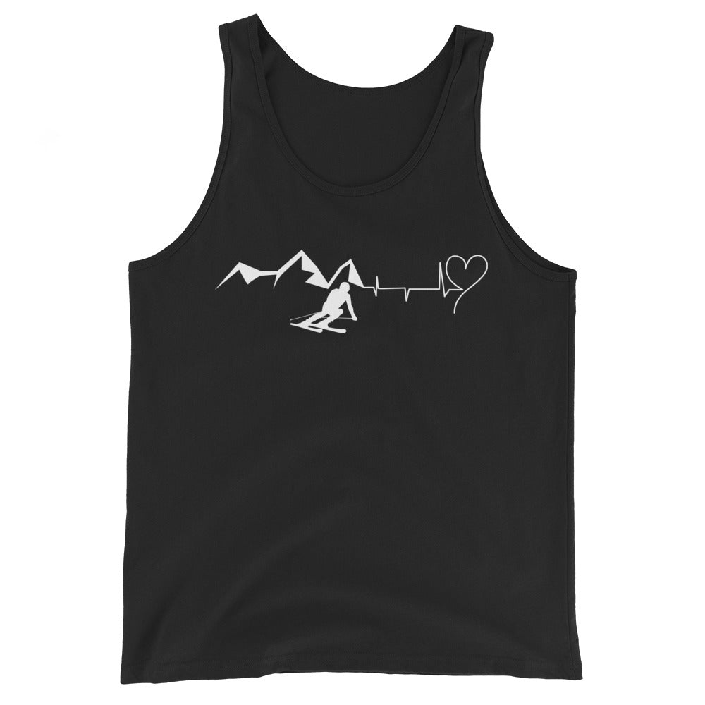 Heart - Heartbeat - Mountain - Skiing - Herren Tanktop ski Schwarz