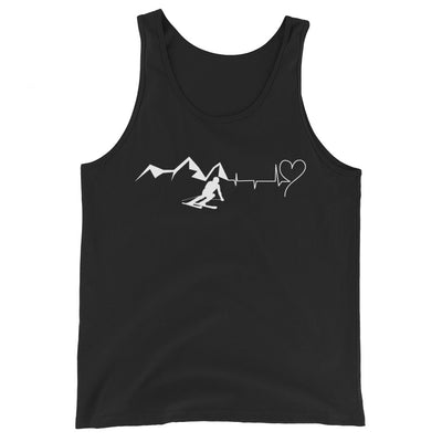 Heart - Heartbeat - Mountain - Skiing - Herren Tanktop ski Schwarz