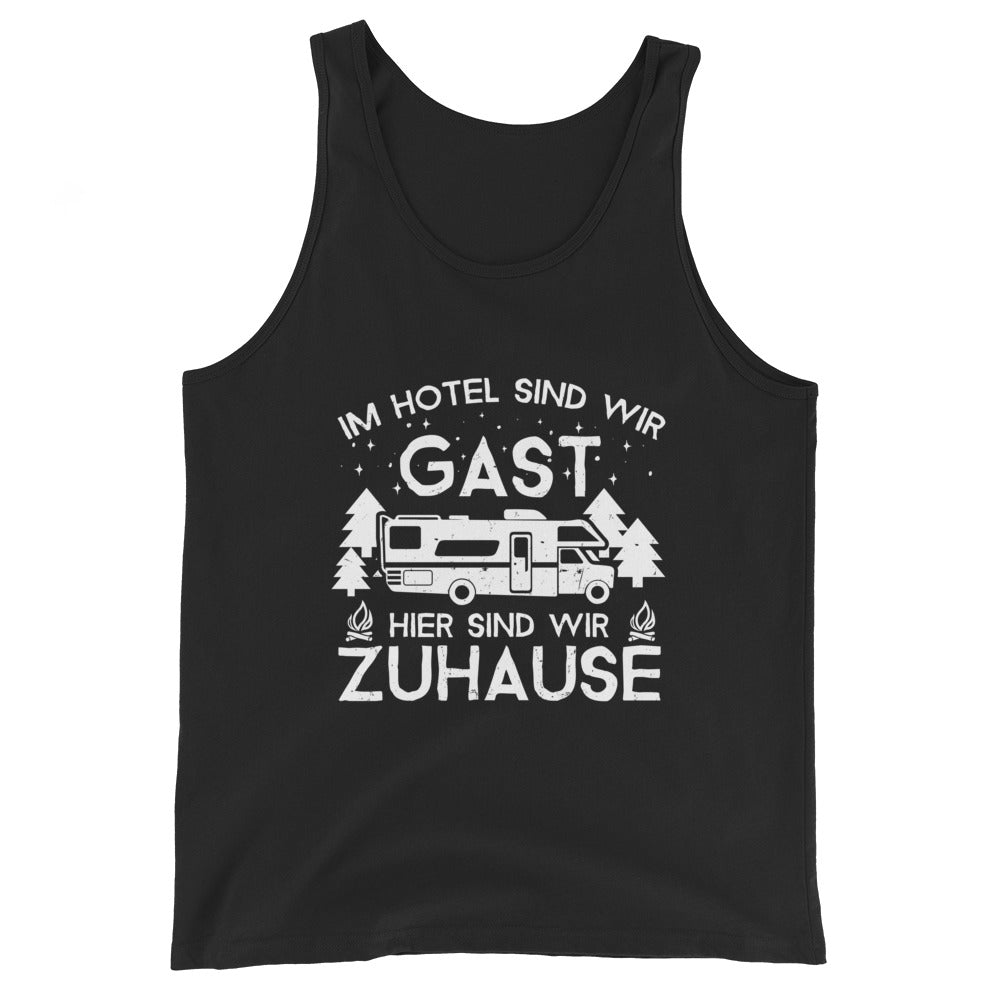 Im Hotel zu Gast - Hier zuhause - Herren Tanktop camping xxx yyy zzz Black