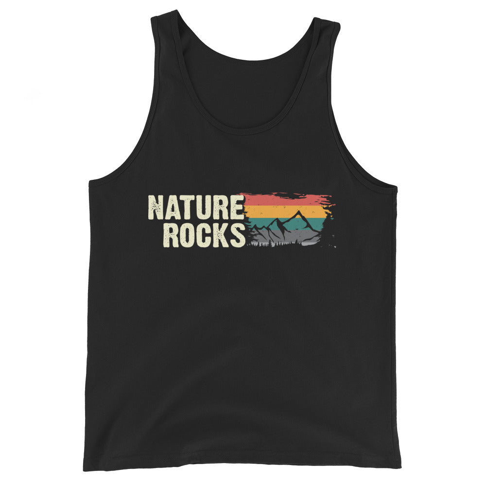 Nature Felsens - Herren Tanktop berge camping wandern xxx yyy zzz Black