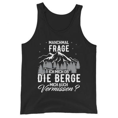 Ob die Berge mich auch vermissen - Herren Tanktop berge wandern xxx yyy zzz Black