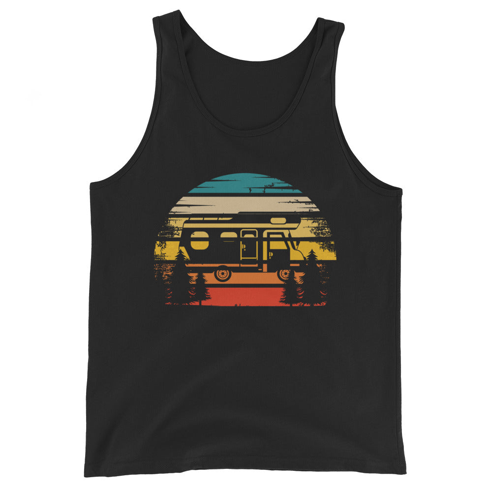 Retro Sonne und Camping - Herren Tanktop camping xxx yyy zzz Black