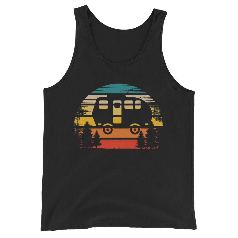 Retro Sonne und Camping - Herren Tanktop camping xxx yyy zzz Black