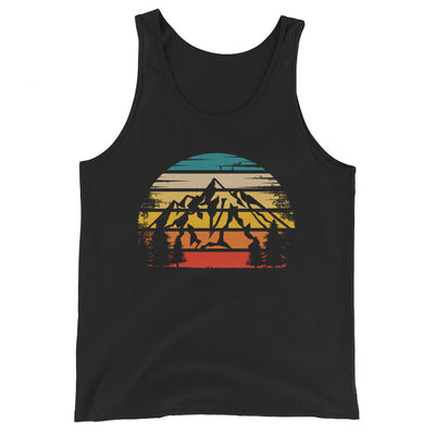 Retro Sonne und Berge - Herren Tanktop berge xxx yyy zzz Black