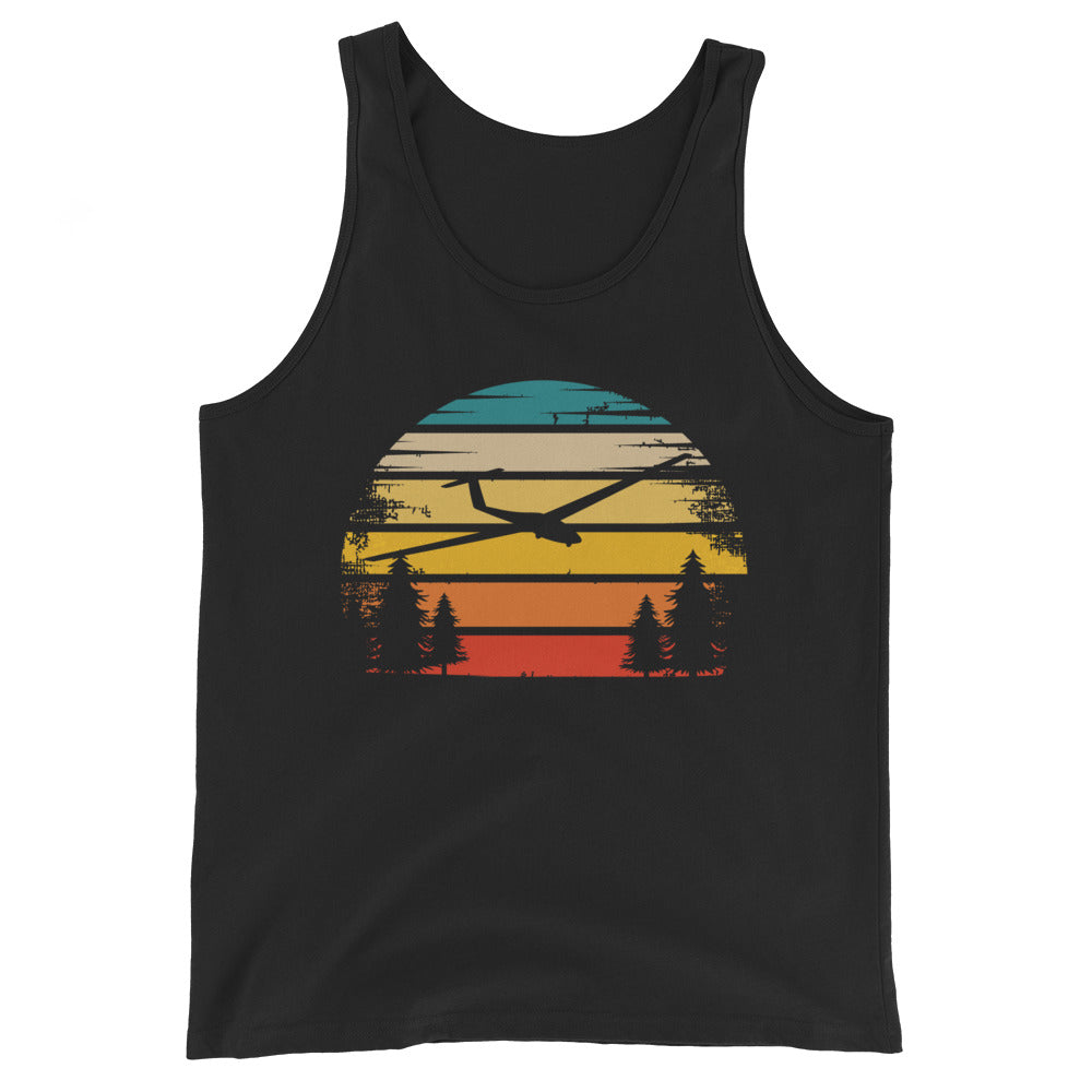 Retro Sonne und Segelflugzeug - Herren Tanktop berge xxx yyy zzz Black