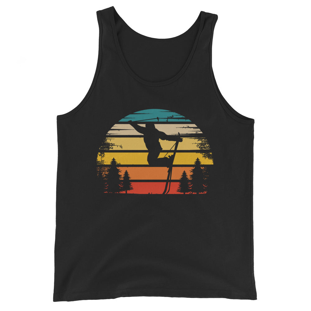 Retro Sonne und Skifahren - Herren Tanktop klettern ski xxx yyy zzz Black