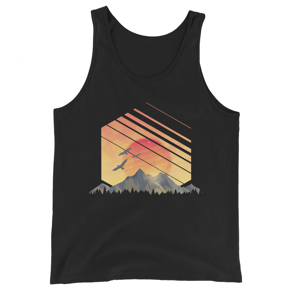 Sonnenaufgang Alpen - Herren Tanktop berge xxx yyy zzz Black