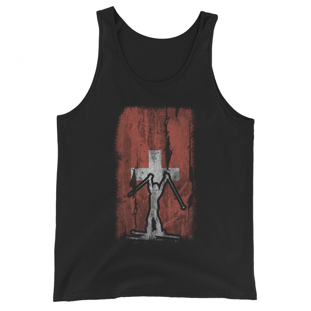 Schweizer Flagge 1 und Skifahren - Herren Tanktop klettern ski xxx yyy zzz Black