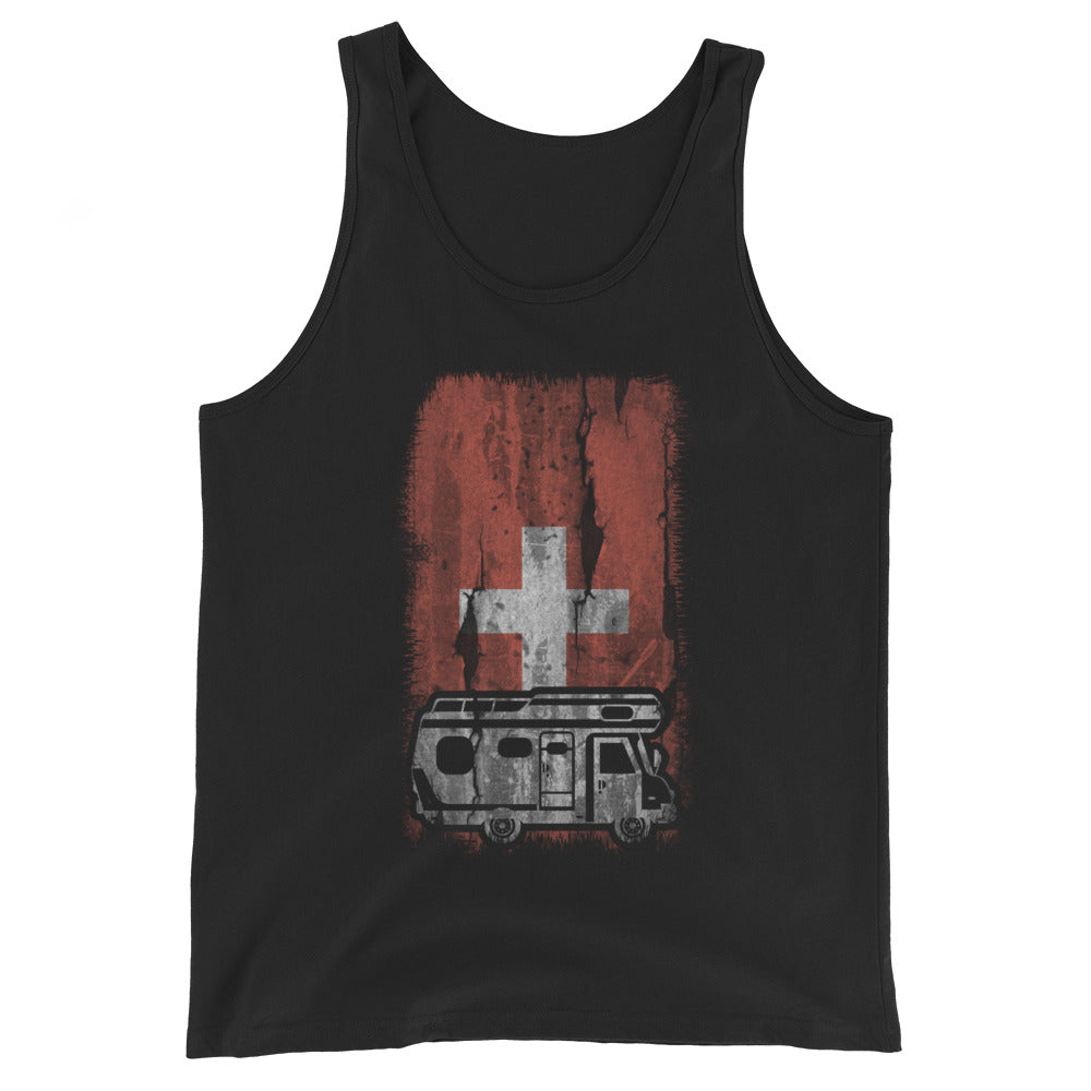 Schweizer Flagge und Camping - Herren Tanktop camping xxx yyy zzz Black