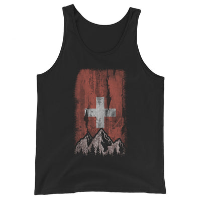 Schweizer Flagge und Berge - Herren Tanktop berge xxx yyy zzz Black