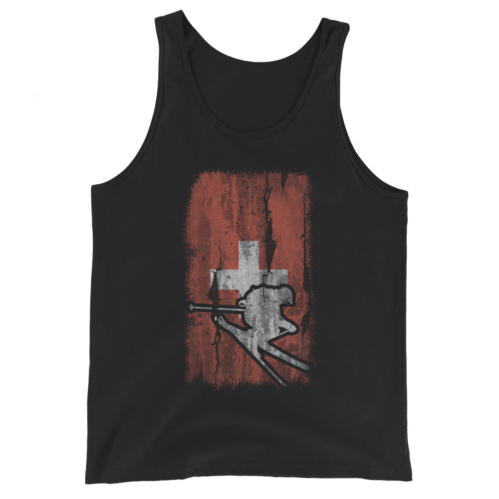 Schweizer Flagge und Skifahren - Herren Tanktop klettern ski xxx yyy zzz Black