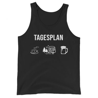 Tagesplan Kaffee, Camping und Bier - Herren Tanktop camping xxx yyy zzz Black