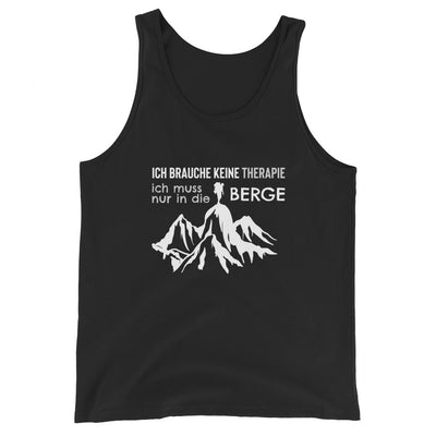 Therapie Ich muss nur in die Berge - Herren Tanktop berge wandern xxx yyy zzz Black