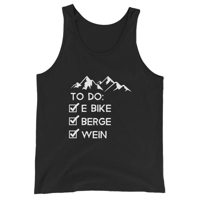 To Do Liste - E-Bike, Berge, Wein - Herren Tanktop e-bike xxx yyy zzz Black