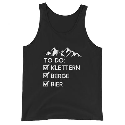 To Do Liste - Klettern, Berge, Bier - Herren Tanktop klettern xxx yyy zzz Black