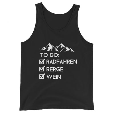 To Do Liste - Radfahren, Berge, Wein - Herren Tanktop fahrrad xxx yyy zzz Black