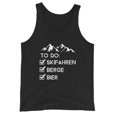 To Do Liste - Skifahren, Berge, Bier - Herren Tanktop klettern ski xxx yyy zzz Black