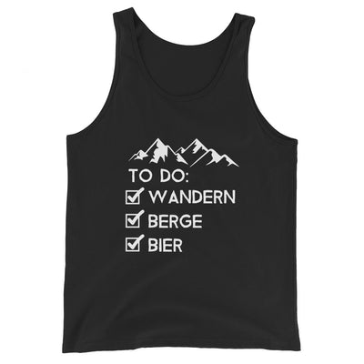 To Do Liste - Wandern, Berge, Bier - Herren Tanktop wandern xxx yyy zzz Black