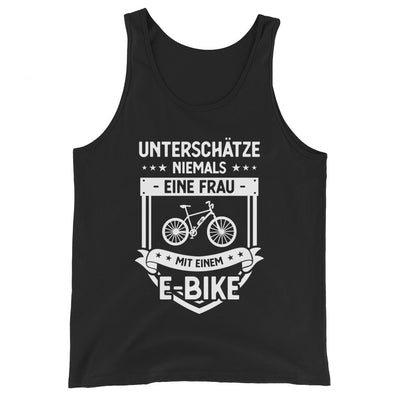 Unterschatze Niemals Eine Frau Mit Einem E-Bike - Herren Tanktop e-bike xxx yyy zzz Black