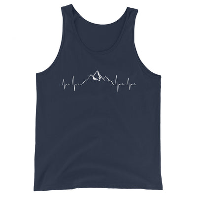 Herzschlag Berge - Herren Tanktop berge klettern wandern Navy