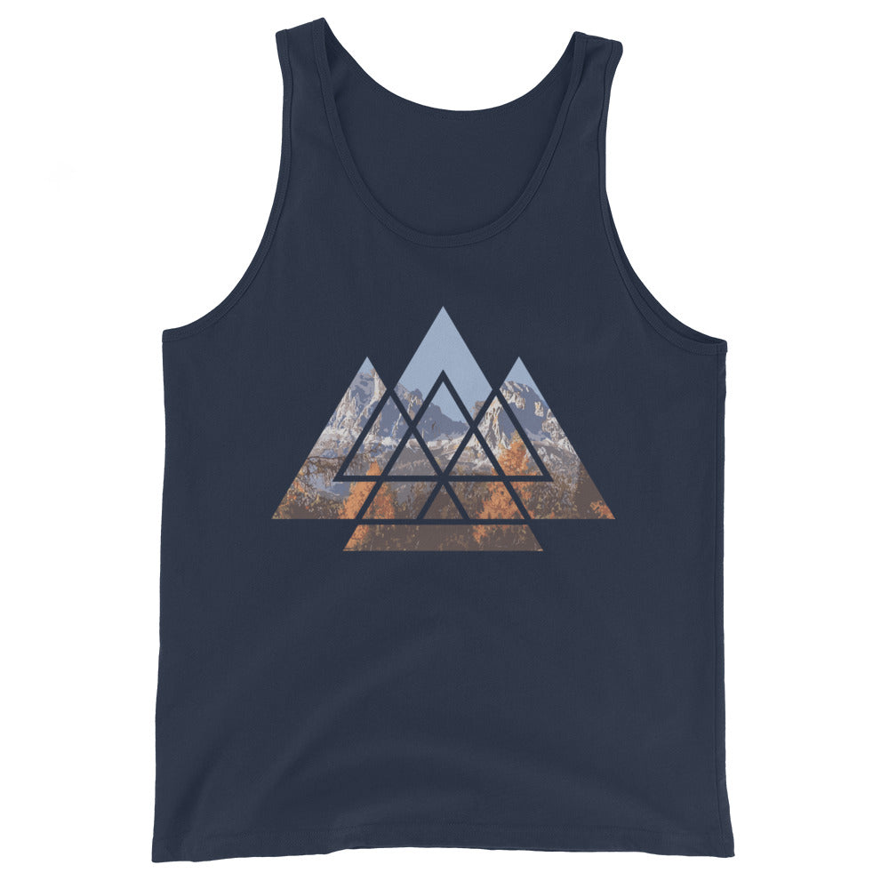 Berge Abstrakt - Herren Tanktop berge wandern Navy