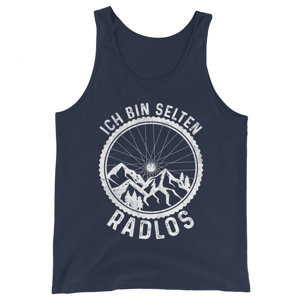 Ich bin selten radlos - Herren Tanktop fahrrad mountainbike Navy