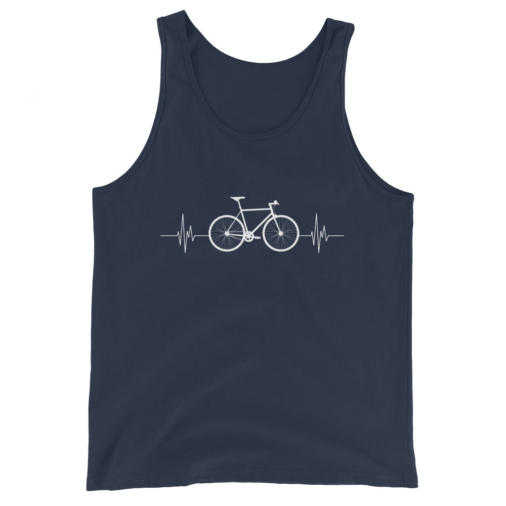 Fahrrad Herzschlag - Herren Tanktop fahrrad mountainbike Navy