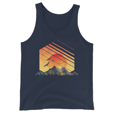 Sonnenaufgang Alpen - Herren Tanktop berge Navy