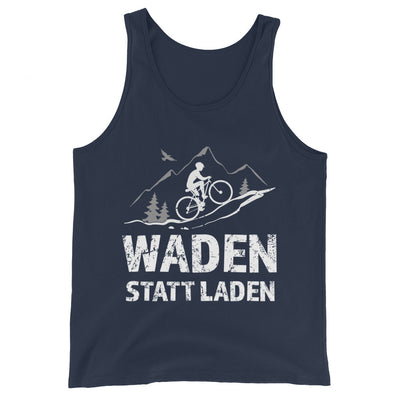 Waden statt laden - Herren Tanktop fahrrad mountainbike Navy