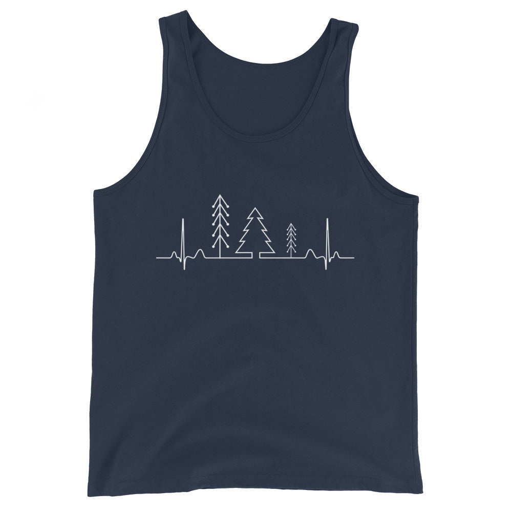 Herzschlag Wald - Herren Tanktop camping Navy