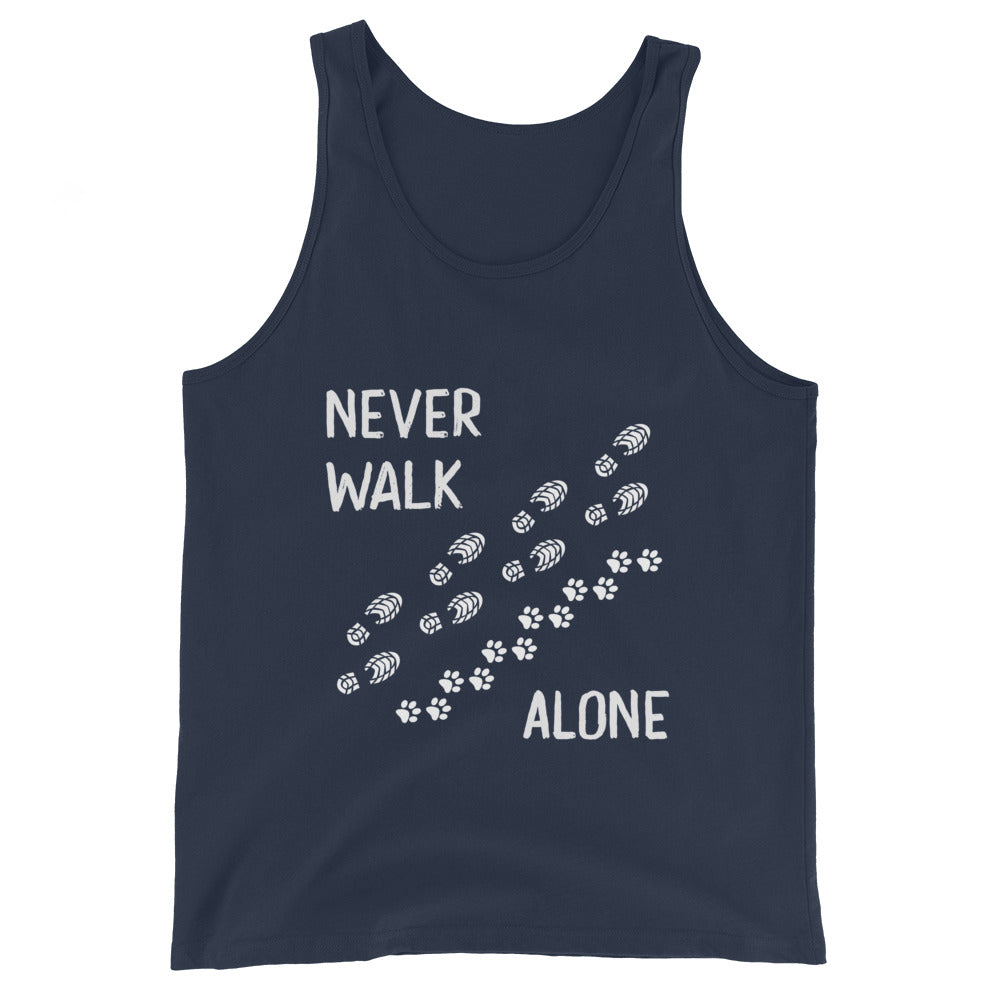 Never walk alone - Herren Tanktop wandern Navy