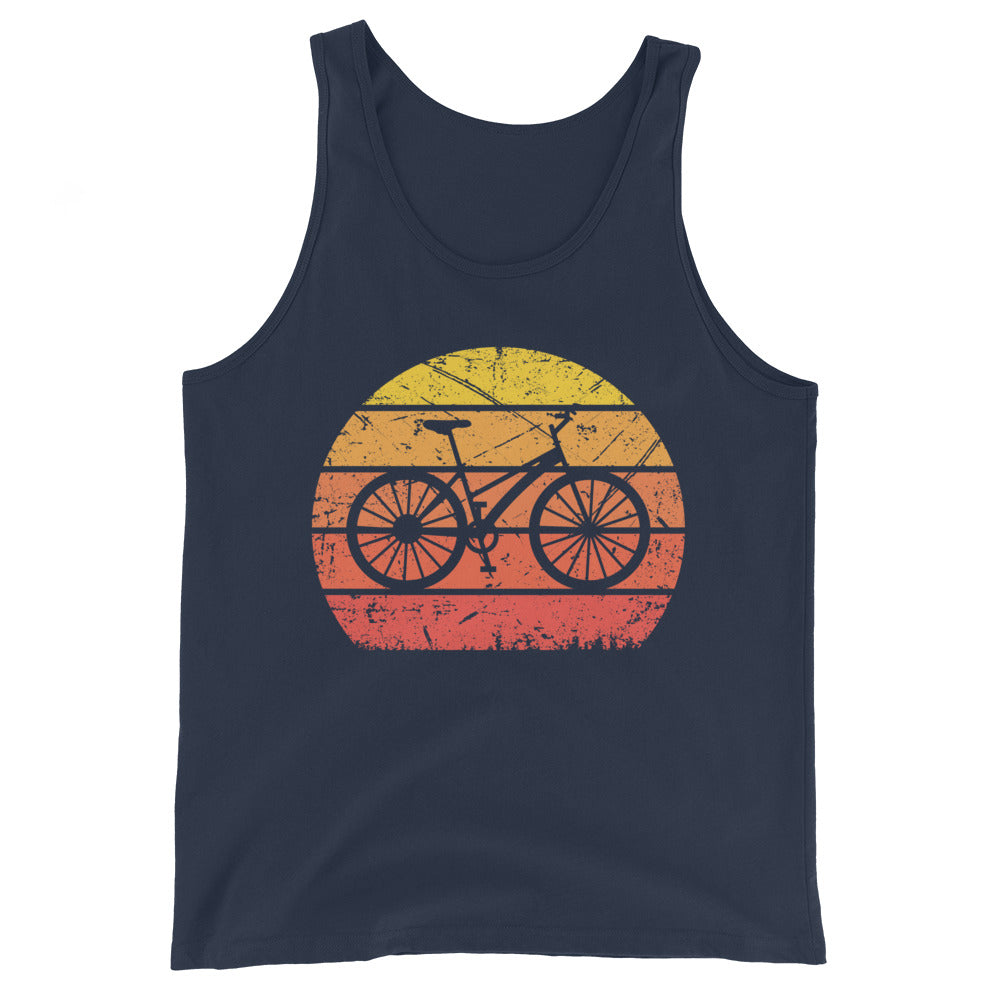 Vintage Sun and Cycling - Herren Tanktop fahrrad Navy