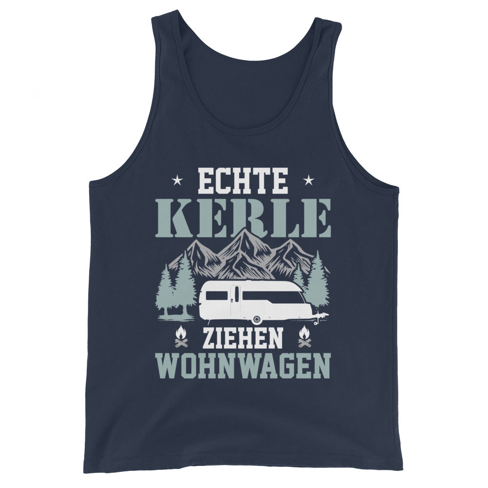 Echte Kerle ziehen Wohnwagen - Herren Tanktop camping Navy