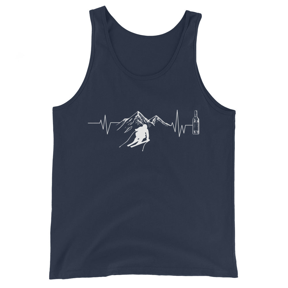 Herzschlag Berge, Wein und Ski - (S.K) - Herren Tanktop klettern Navy