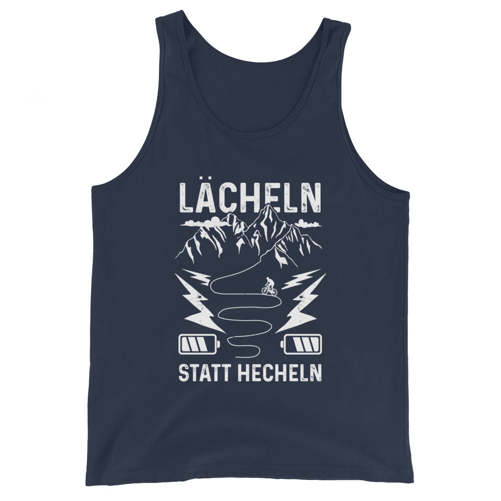 Lächeln statt hecheln - Herren Tanktop e-bike Navy