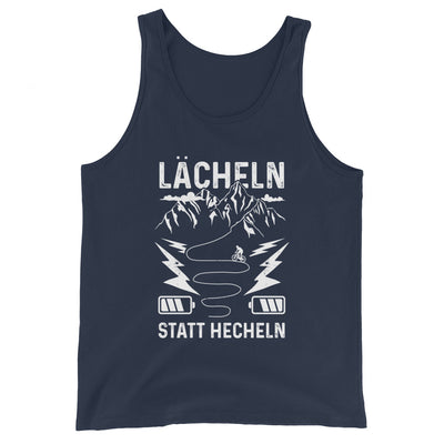 Lächeln statt hecheln - Herren Tanktop e-bike Navy