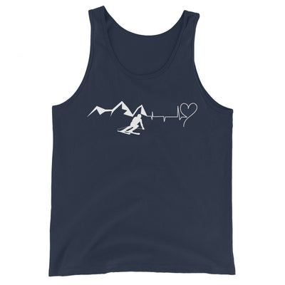 Heart - Heartbeat - Mountain - Skiing - Herren Tanktop ski Navy