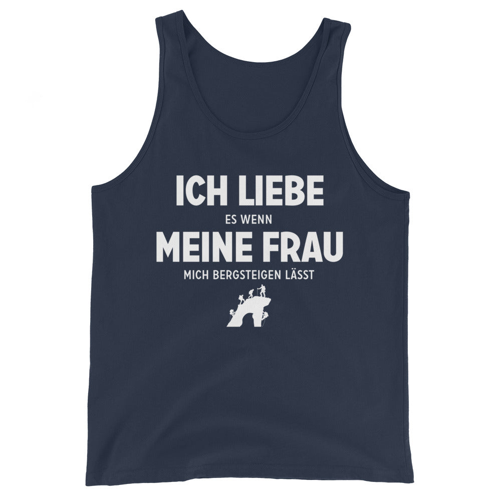 Ich Liebe Es Wenn Meine Frau Mich Bergsteigen Lasst - Herren Tanktop klettern xxx yyy zzz Navy