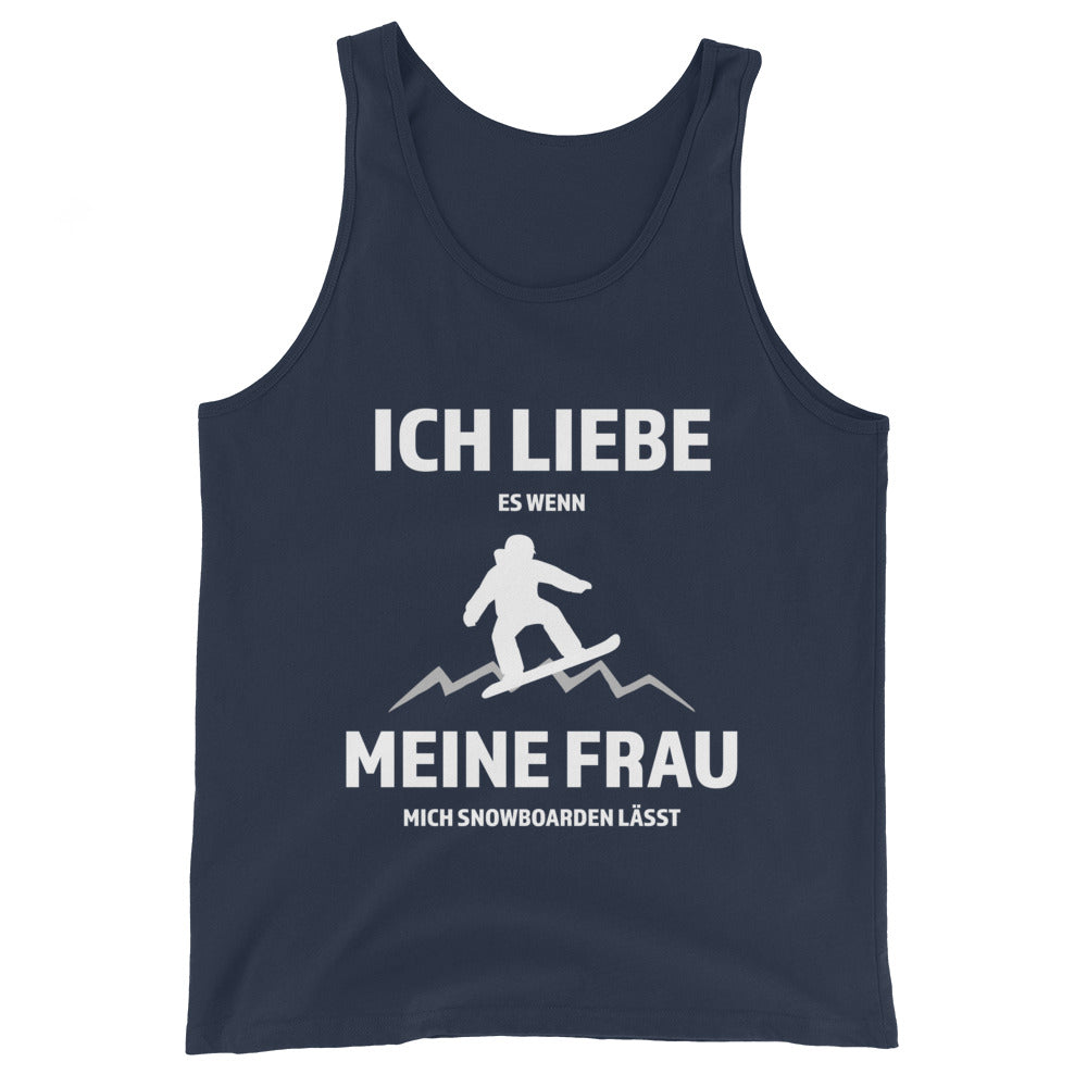 Ich liebe meine Frau - Snowboarden - Herren Tanktop snowboarden xxx yyy zzz Navy