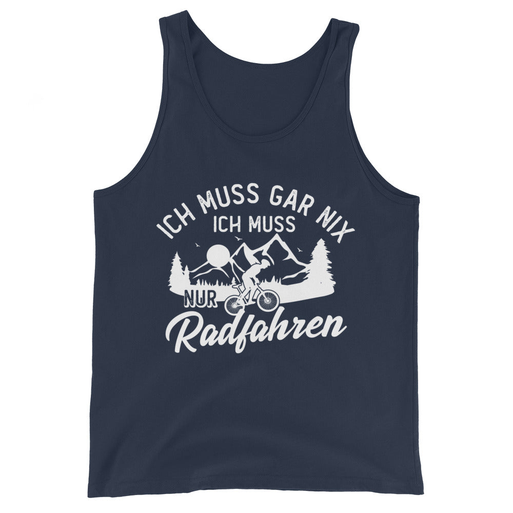 Ich muss gar nix, ich muss nur radfahren - Herren Tanktop fahrrad xxx yyy zzz Navy