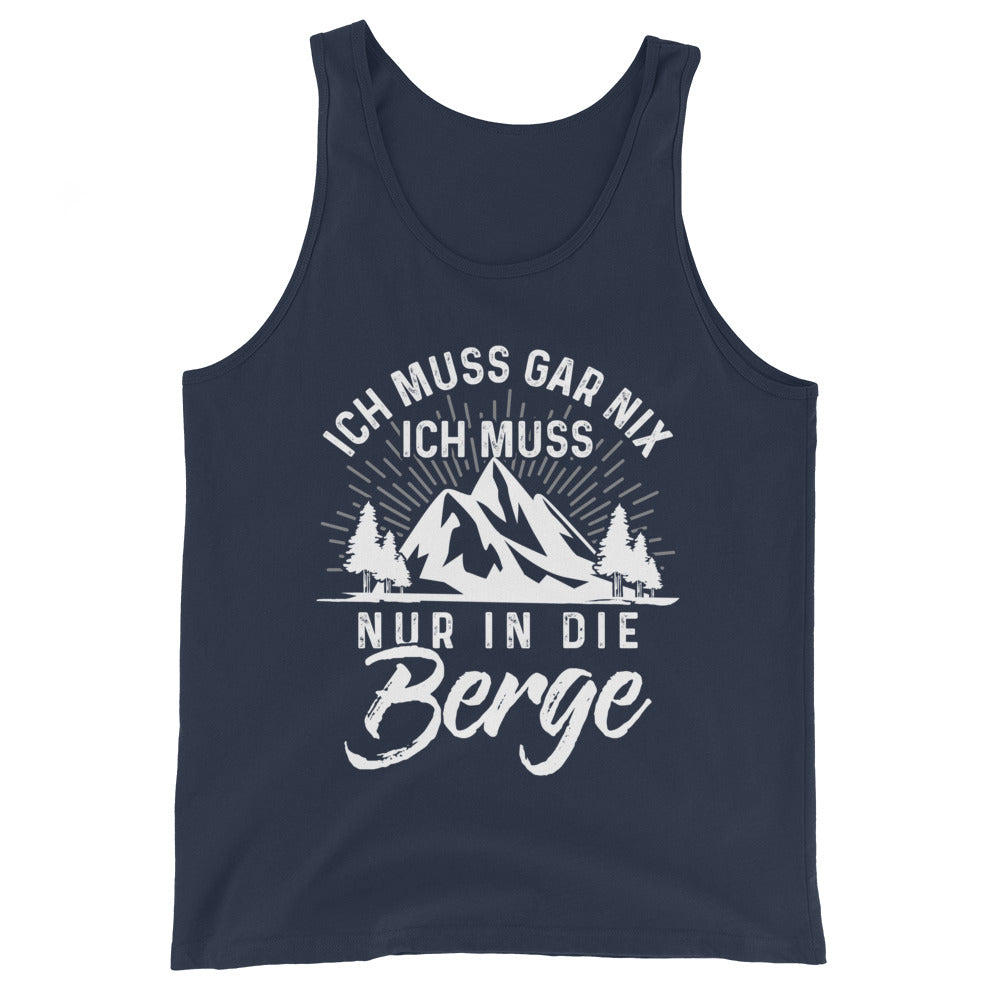 Ich muss nur in die Berge - Herren Tanktop berge wandern xxx yyy zzz Navy