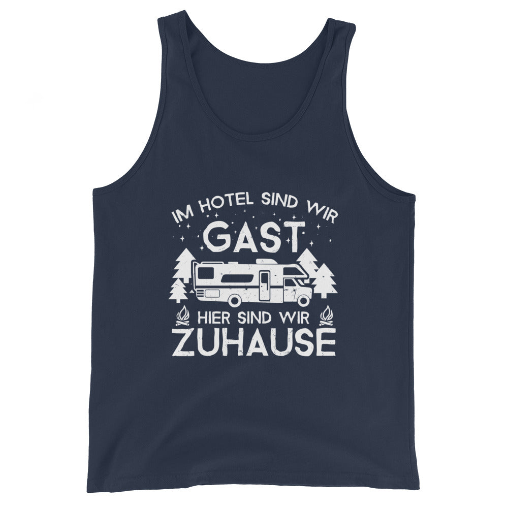 Im Hotel zu Gast - Hier zuhause - Herren Tanktop camping xxx yyy zzz Navy