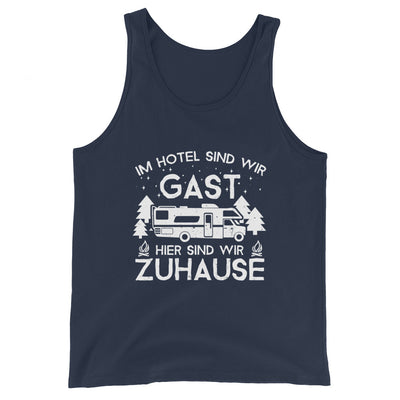 Im Hotel zu Gast - Hier zuhause - Herren Tanktop camping xxx yyy zzz Navy