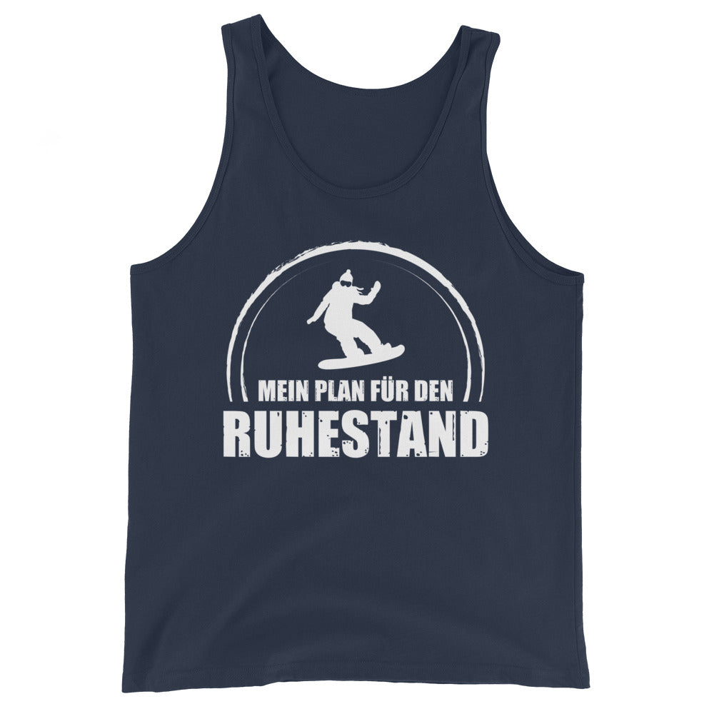 Mein Plan Fur Den Ruhestand 1 - Herren Tanktop snowboarden xxx yyy zzz Navy