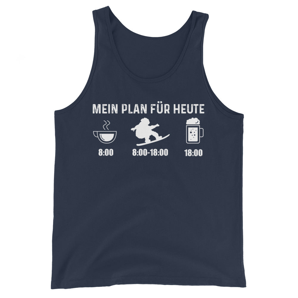 Mein Plan Für Heute - Herren Tanktop snowboarden xxx yyy zzz Navy