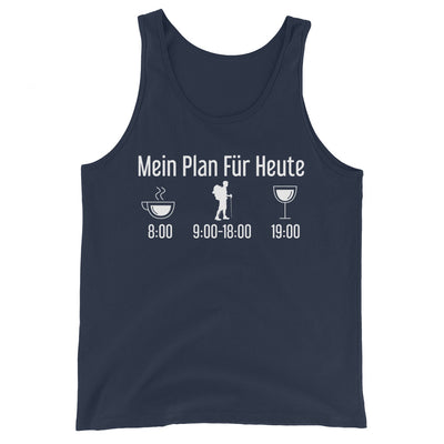 Mein Plan Für Heute - Herren Tanktop wandern xxx yyy zzz Navy