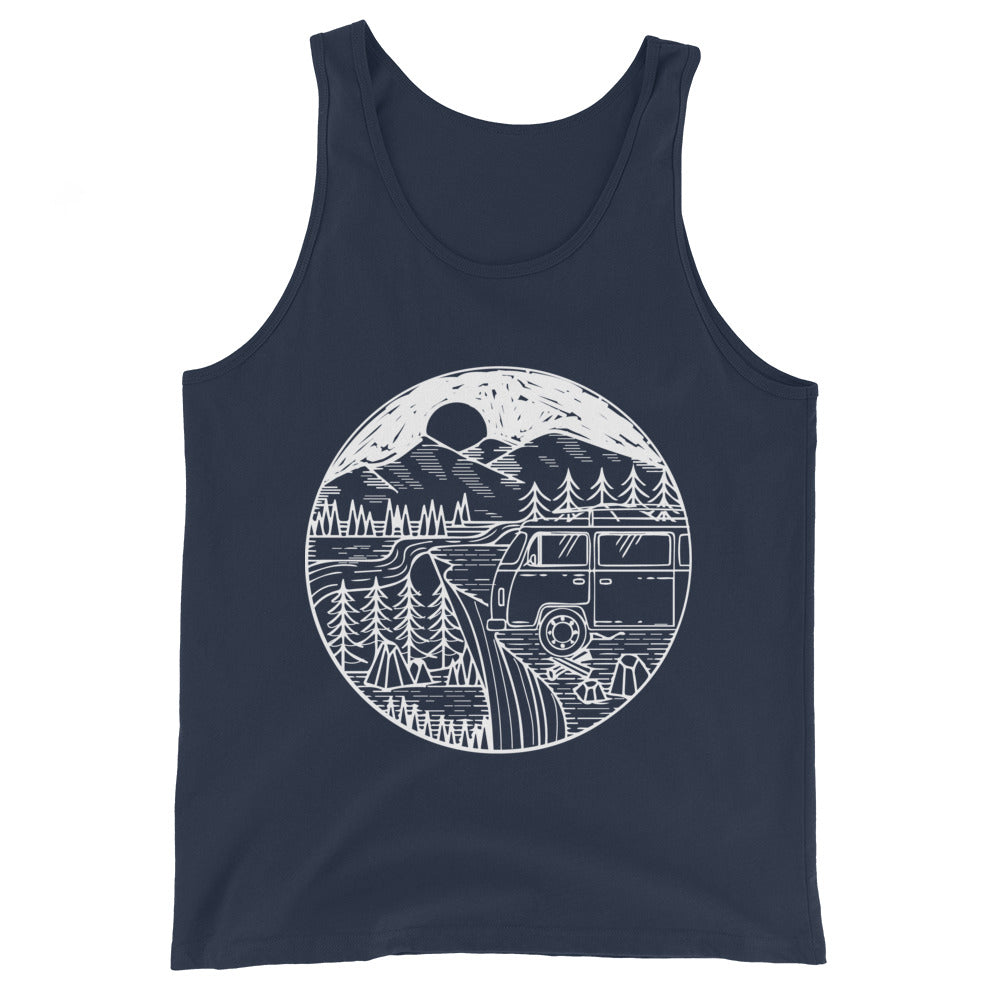 Berge - Camping Van - Herren Tanktop camping xxx yyy zzz Navy